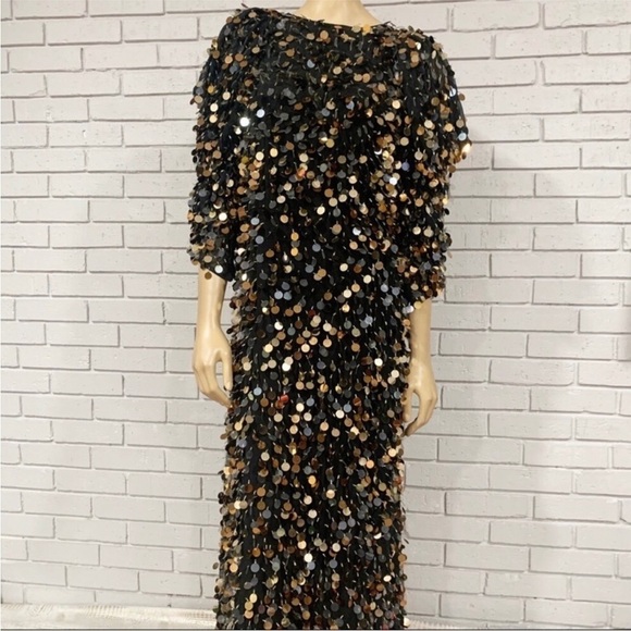 Asos Edition Women’s Drape Sleeve‎ Sequin Droplet Dress